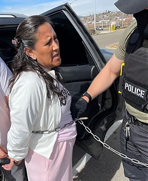 Masked ICE agent seen arresting a non-threating elderly Latina