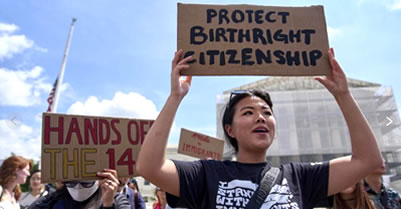 Birthright Citizenship sign